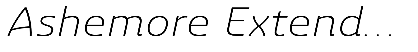 Ashemore Extended Light Italic